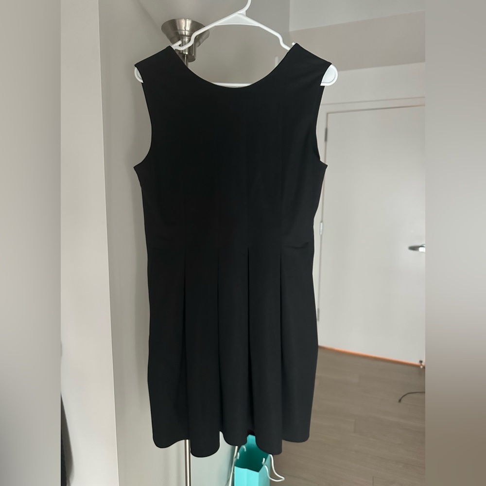 COS Black Pleated Sheath Midi Dress